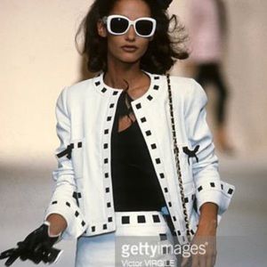 White leather 1991 jacket size 40FR